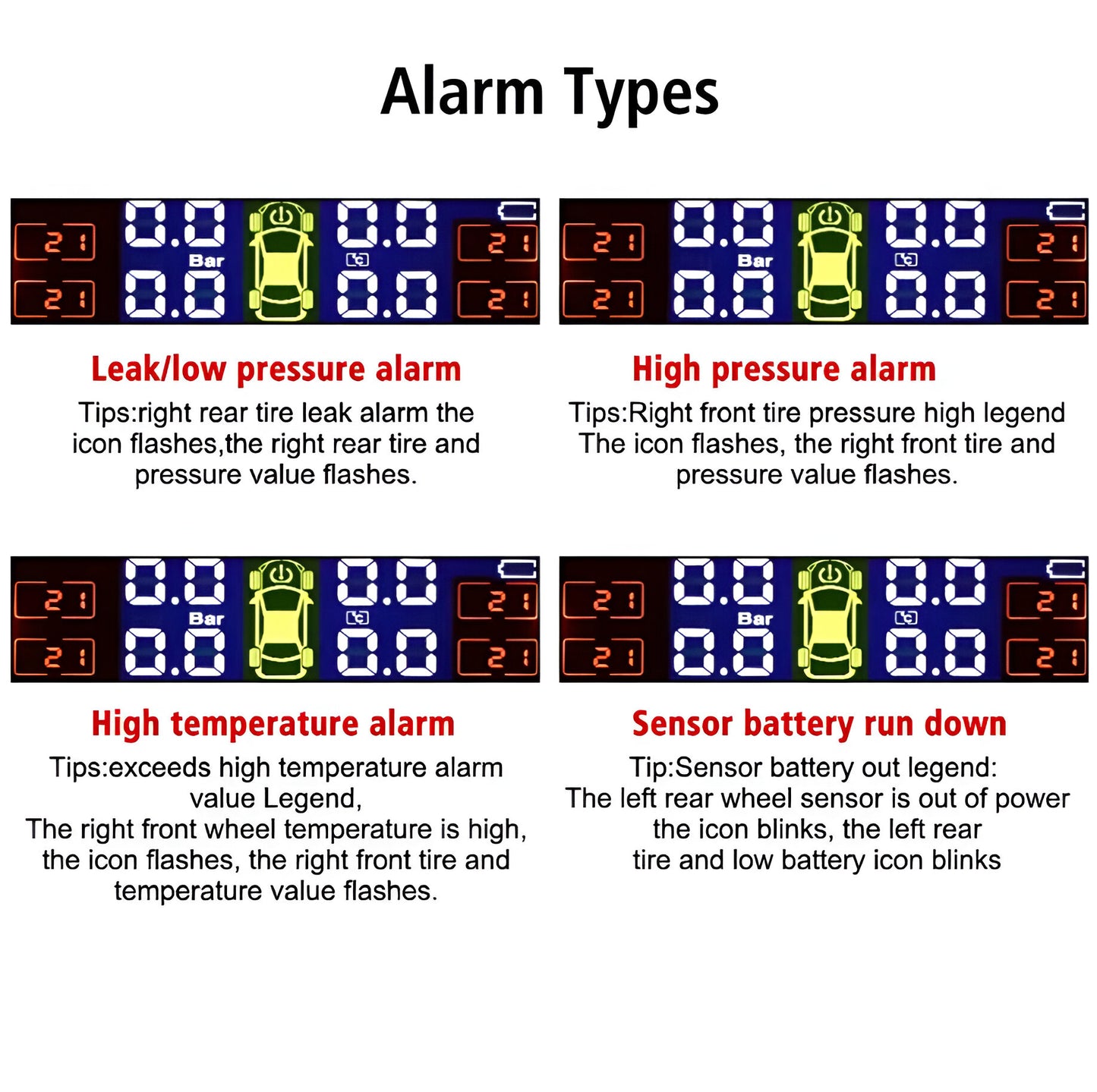 CarTechPro™ - TPMS Tire Pressure & Temperature Monitoring System 🚗 – Real-Time Wireless Display for Cars, SUVs, Vans🚘💥