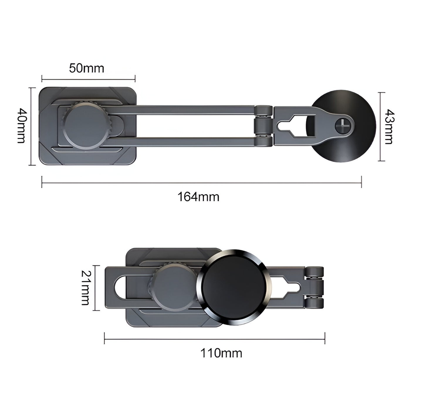 CarTechPro™-Premium Magnetic 🔥Car Phone Mount – 360° Rotation, Strong Adhesion, Foldable Design✨✅