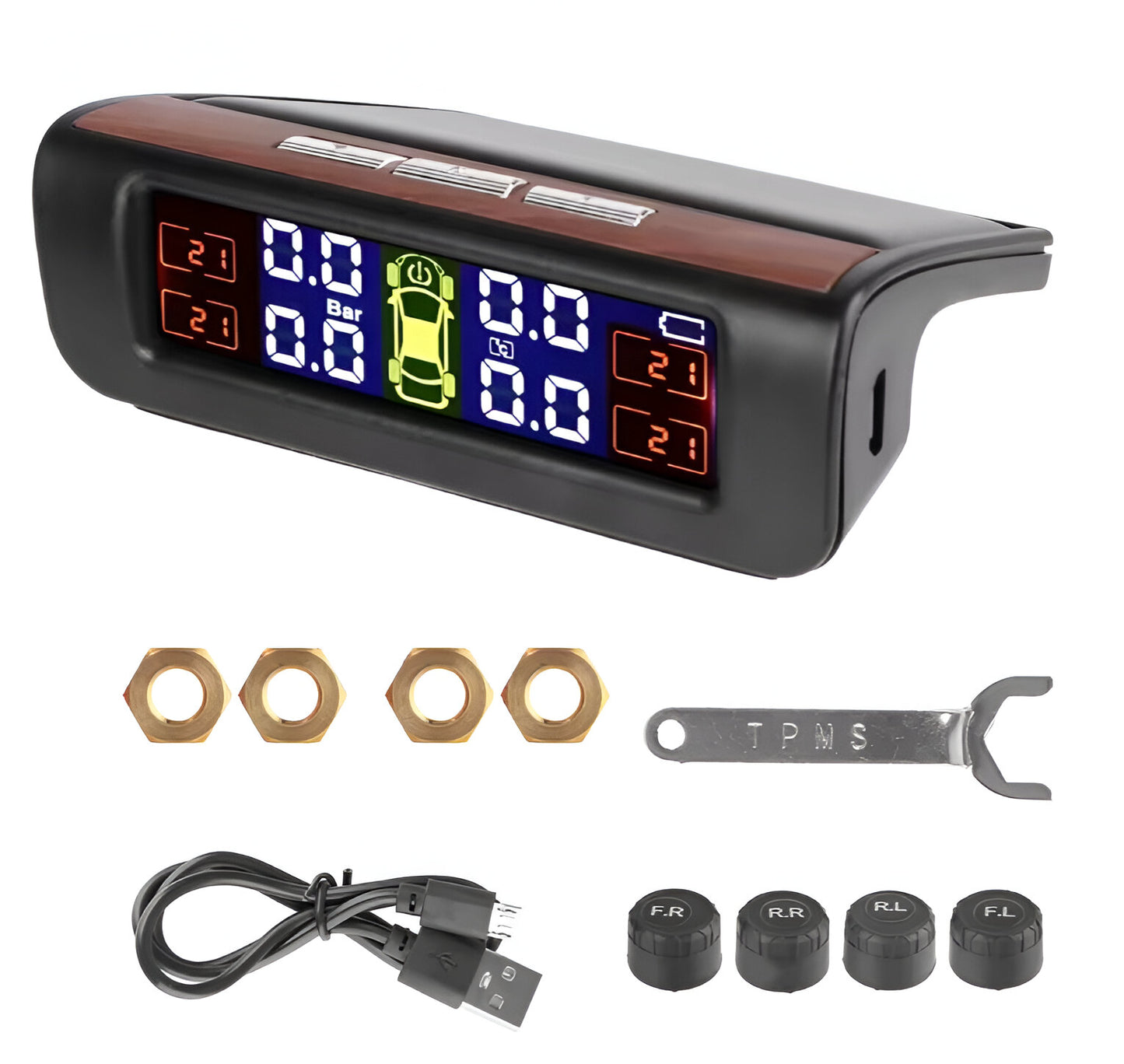 CarTechPro™ - TPMS Tire Pressure & Temperature Monitoring System 🚗 – Real-Time Wireless Display for Cars, SUVs, Vans🚘💥