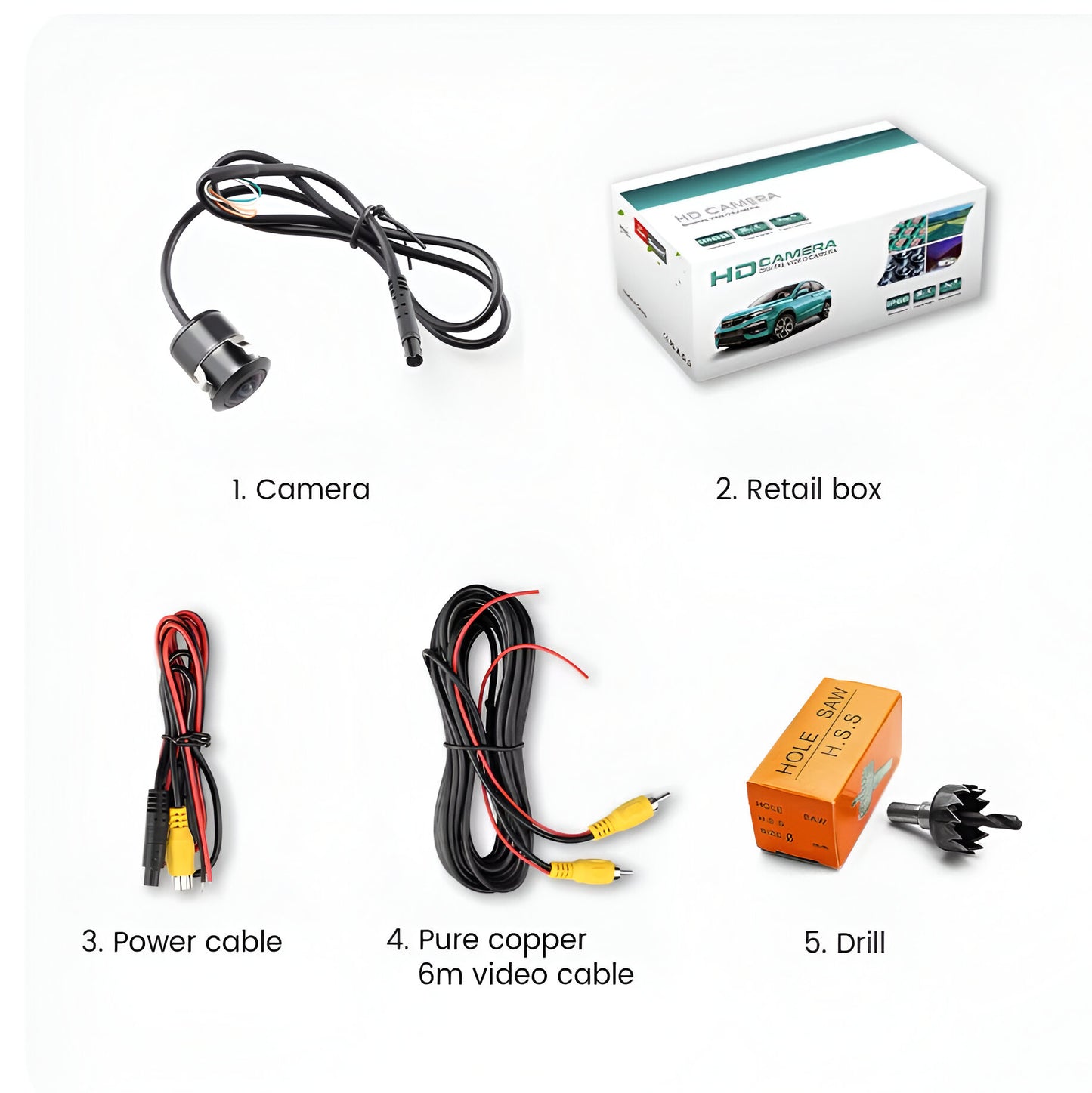 CarTechPro™ -Universal Car Rearview Camera – 170° Wide-Angle📷, HD Night Vision, Waterproof, 12-24V🔥✅