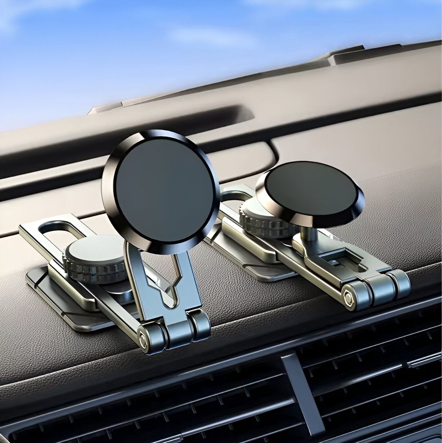 CarTechPro™-Premium Magnetic 🔥Car Phone Mount – 360° Rotation, Strong Adhesion, Foldable Design✨✅